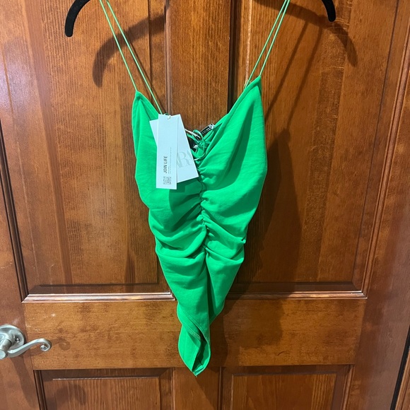 Zara Tops Zara Green Bodysuit Poshmark